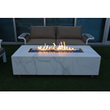 Rectangle Concrete Smokeless Fire Pit Table with Lid