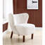 White Wingback Chair - Comfortable Seat And Back Elegant Soft Construction