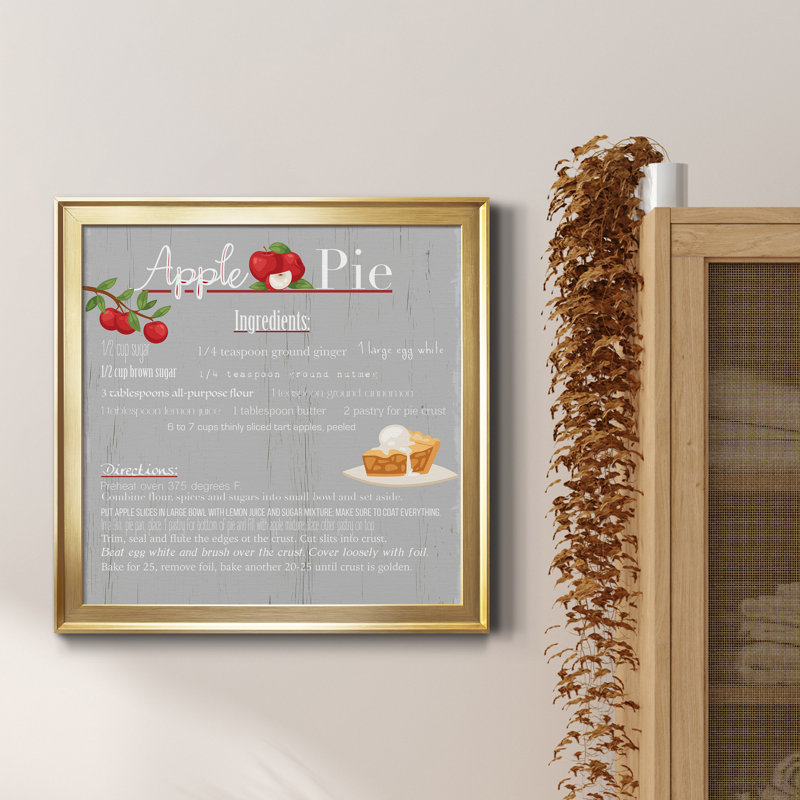 " Apple Pie ", 26.5" H x 26.5" W x 1.5" D, Gold Framed Canvas