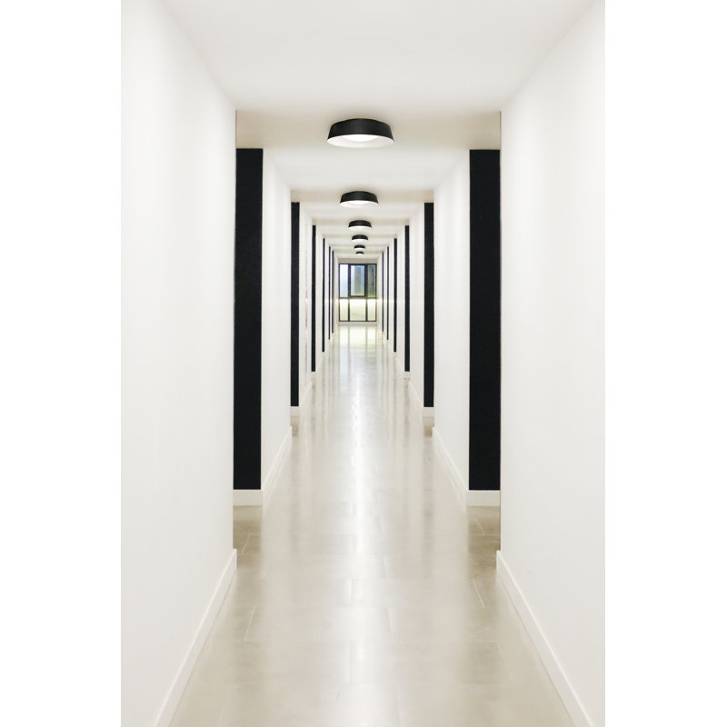 Plafonnier encastré à DEL 20 po Duncan - noir / blanc, Noir / blanc