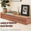 60" Rustic Wood Fireplace Mantel, Wall-Mounted & Floating Shelf for Home Decor