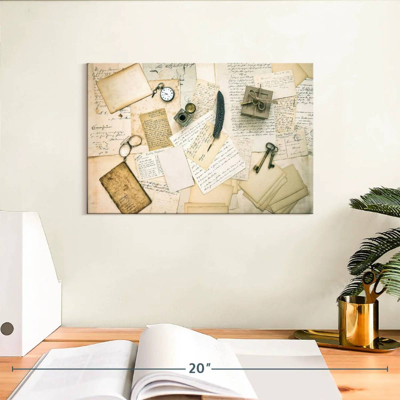 Senne lettres antiques, H 8 po x l 12 po