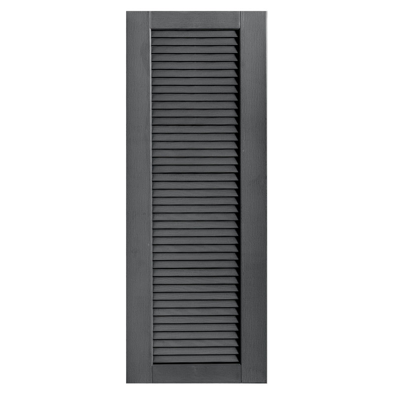 Paire de volets à persiennes droites, gris, 28 po, 18 po