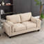 Causeuse moderne en tissu avec dossier capitonné, canapé 2 places avec coussins amovibles, compact pour les petits espaces et les appartements, assemblage facile-383068399