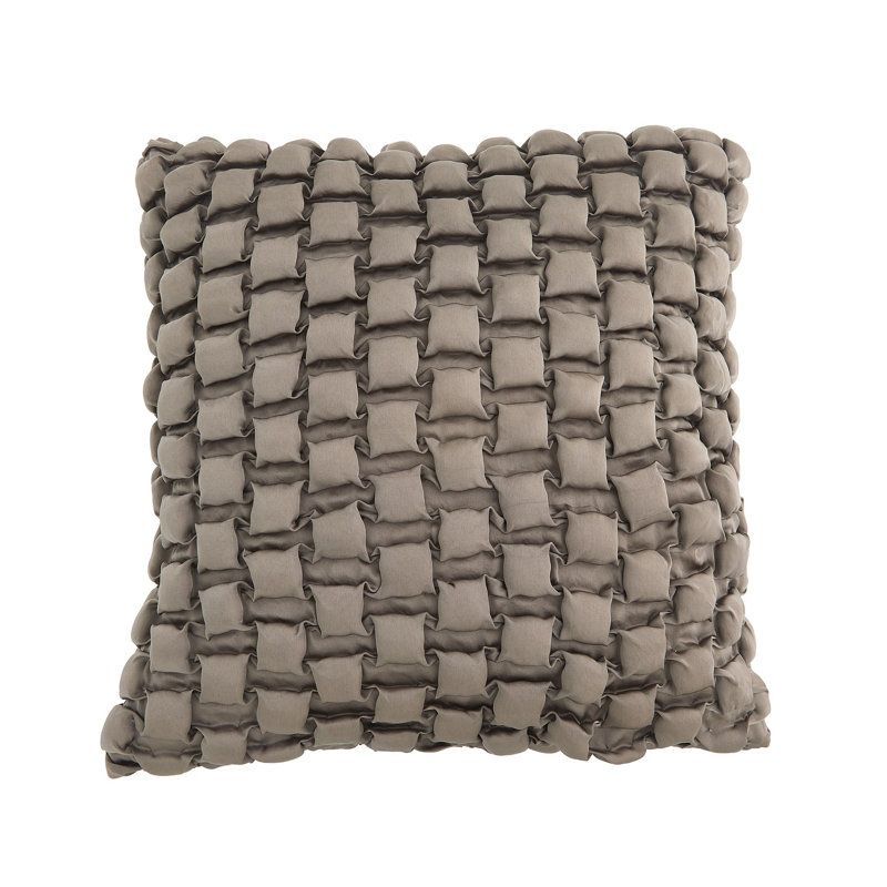 Coussin carré gris Ruche, Gris