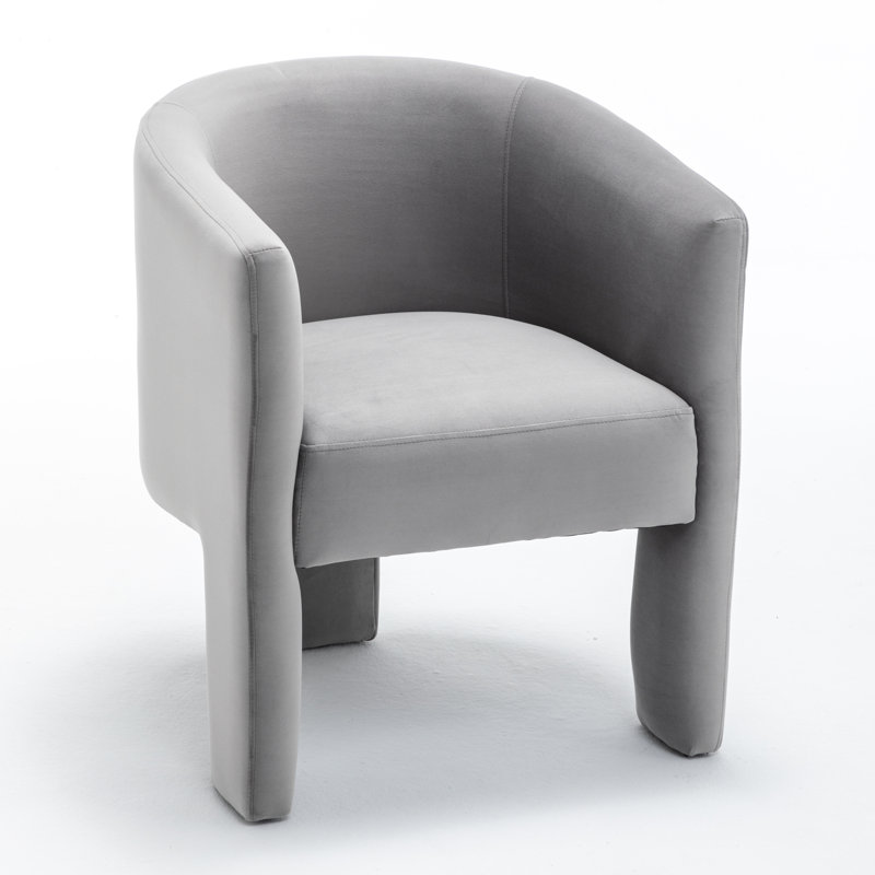 Fauteuil en velours, Gris