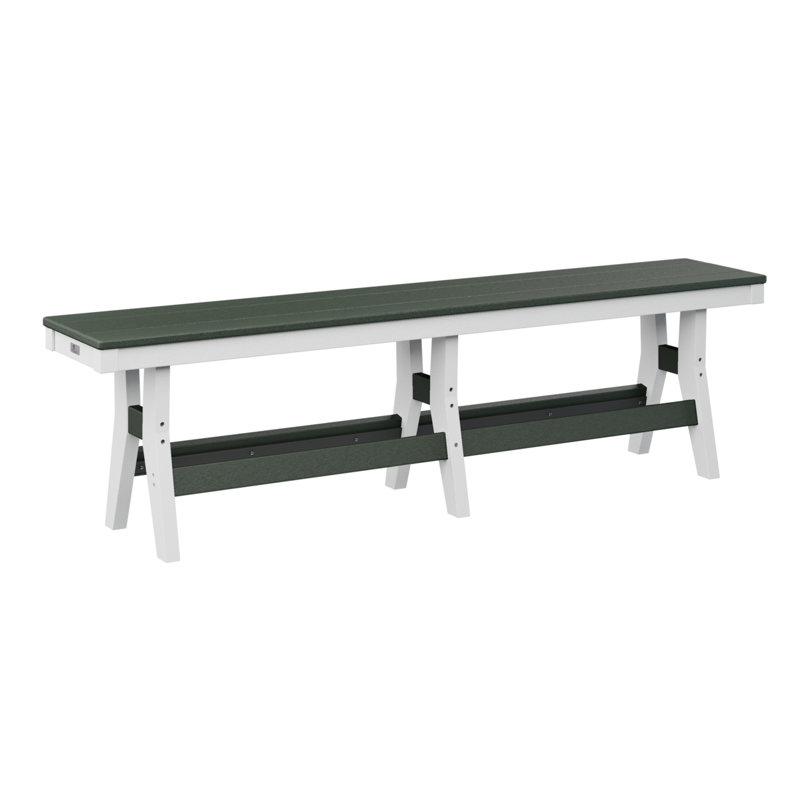 Banc berlinois berlinois Berlin, Bleu pacifique / Blanc, H 18 po x l 66 po x P 12,5 po