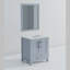 Meuble-lavabo compact avec comptoir en quartz et miroir-318395793