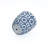 Blue and White Flower Pattern Round Tapered Tall Mgo Planter, Indoor and Outdoor-1291032975