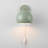 Novogratz X Globe Willow 1-Light Plug-In Or Hardwire Wall Sconce, Sage Green, Matte Brass Accent
