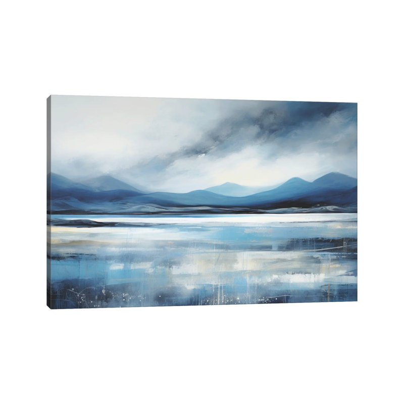 Abstrait lac - impression d'art mural, H 12 po x l 18 po, Toile tendue, Ne s’applique pas