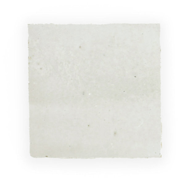 Moroccan Zellige 4" x 4" Ceramic Floor & Wall Tile in Oyster Shell