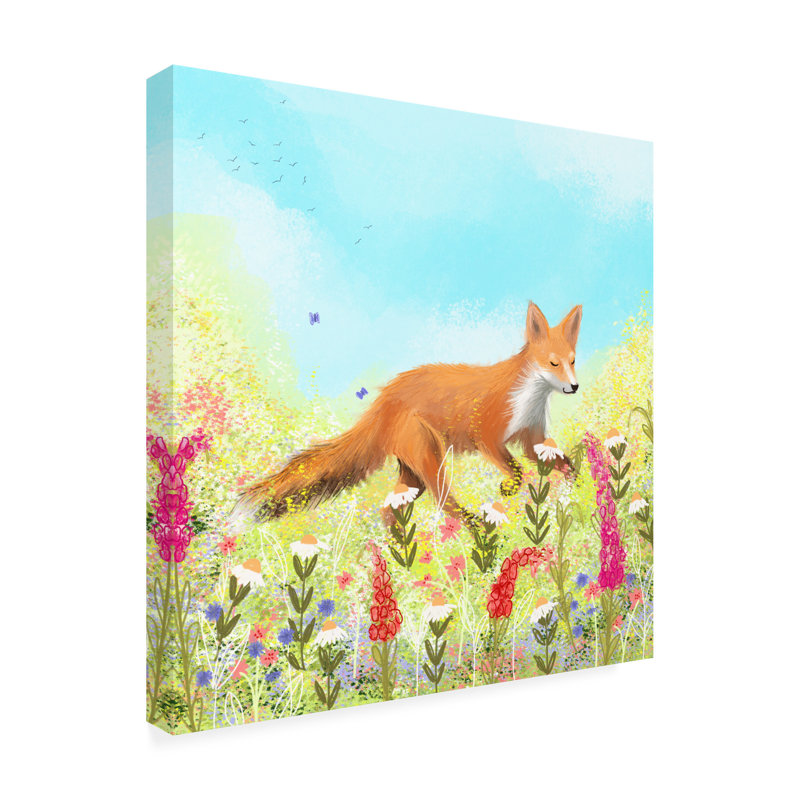 Art sur toile, Fox, H 14 po x l 14 po