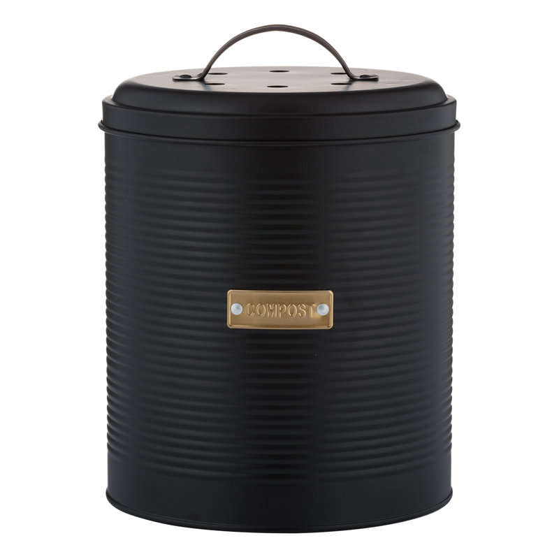 Otto 2.5L Compost Bucket, Satin Black
