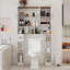 Porte-papier hygiénique au-dessus de la toilette avec 3 portes de grange-998901252