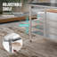 Table de travail commerciale en acier inoxydable avec tablette réglable L 48 po x l 24 po-116982735