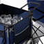 Chariot pliant avec auvent, pneus de plage 9 po, capacité de 480 lb, 300L de rangement - bleu gris-130973812