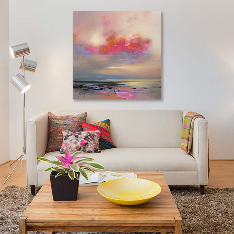 Magenta Cloud by Scott Naismith - Wrapped Canvas Painting, 45.72 cm H x 45.72 cm W x 1.91 cm D