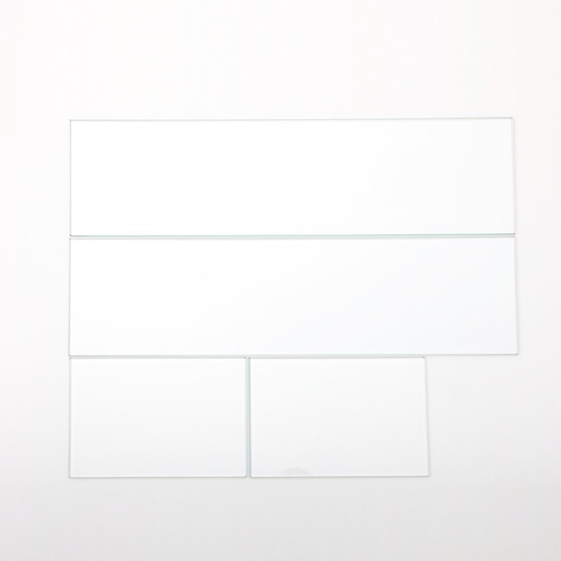 Foyer de protection rectangulaire transparent en verre, 5,56 po H, 7,45 W, P 19,53, Lb Pit Glass, transparent,
