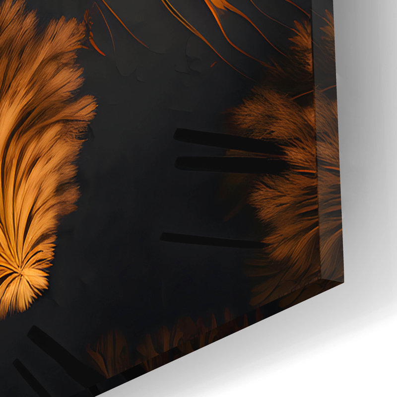 «Golden Forest» par Andreas Magnusson, art mural en verre acrylique, H 16 po x l 12 po x P 0,13 po