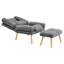 Melisenda Upholstered Accent Chair with Footstool