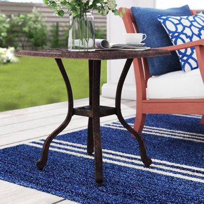 Lebanon Square Metal Outdoor Side Table , 21'' in. W 21'' in. D