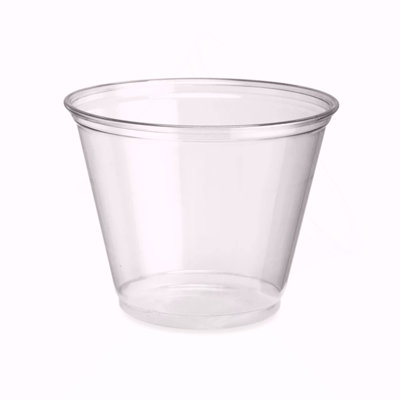 9oz PET Plastic Cups, 20 Sleeves of 50 Cups (1000/cs)- 92mm
