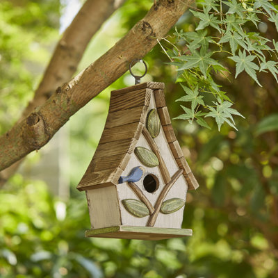 Breyen 9.5 in. H x 6.5 in. W x 4.75 in. D Freestanding and Hanging UV Resistant and Weather Resistant Birdhouse