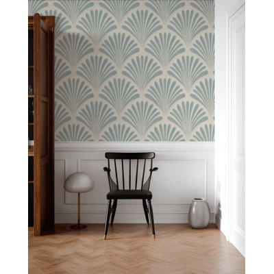Papier peint à motif géométrique Art Deco Fan