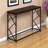 Haina Modern Brown Finish Accent Table With Black Metal Frame, 31.80" H X 43.80" W X 13.51" D