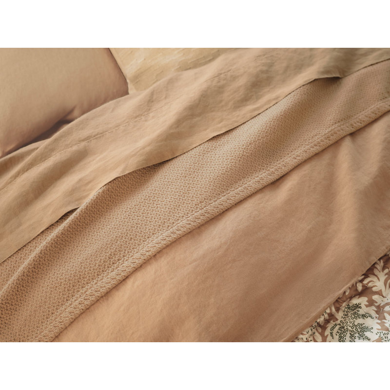 Organic Relaxed Linen Sheet Set, California King Sheet Set with 2 Pillowcases, Doe
