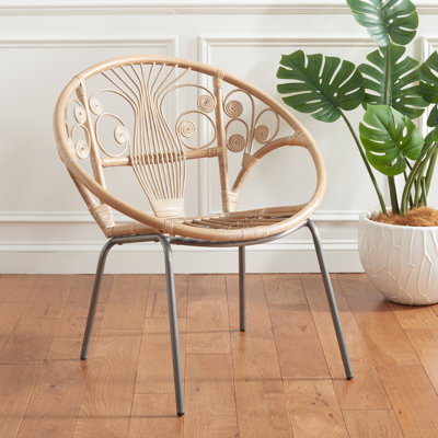 Fauteuil d'appoint en rotin Carlson