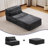 Compression Mahjong Sofa, Convertible Floor Sofa Bed, DIY Boneless Modular Sectional, No Assembly Required, Circle Fleece Fabric, Oversized Single Seater With Pillow And Ottoman-96176033
