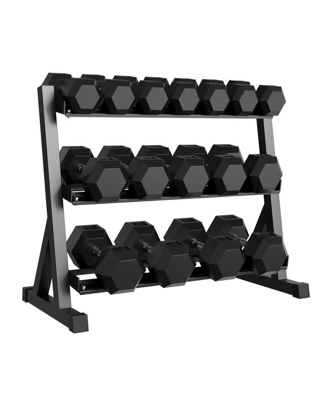 Support à haltères robuste à 3 niveaux - capacité de 1000 lb, peu encombrant