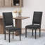 2 chaises de salle à manger rembourrées noires d'inspiration champêtre