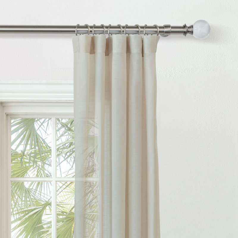 Sway Sheer Curtain, Tan, 96" W x 96" L