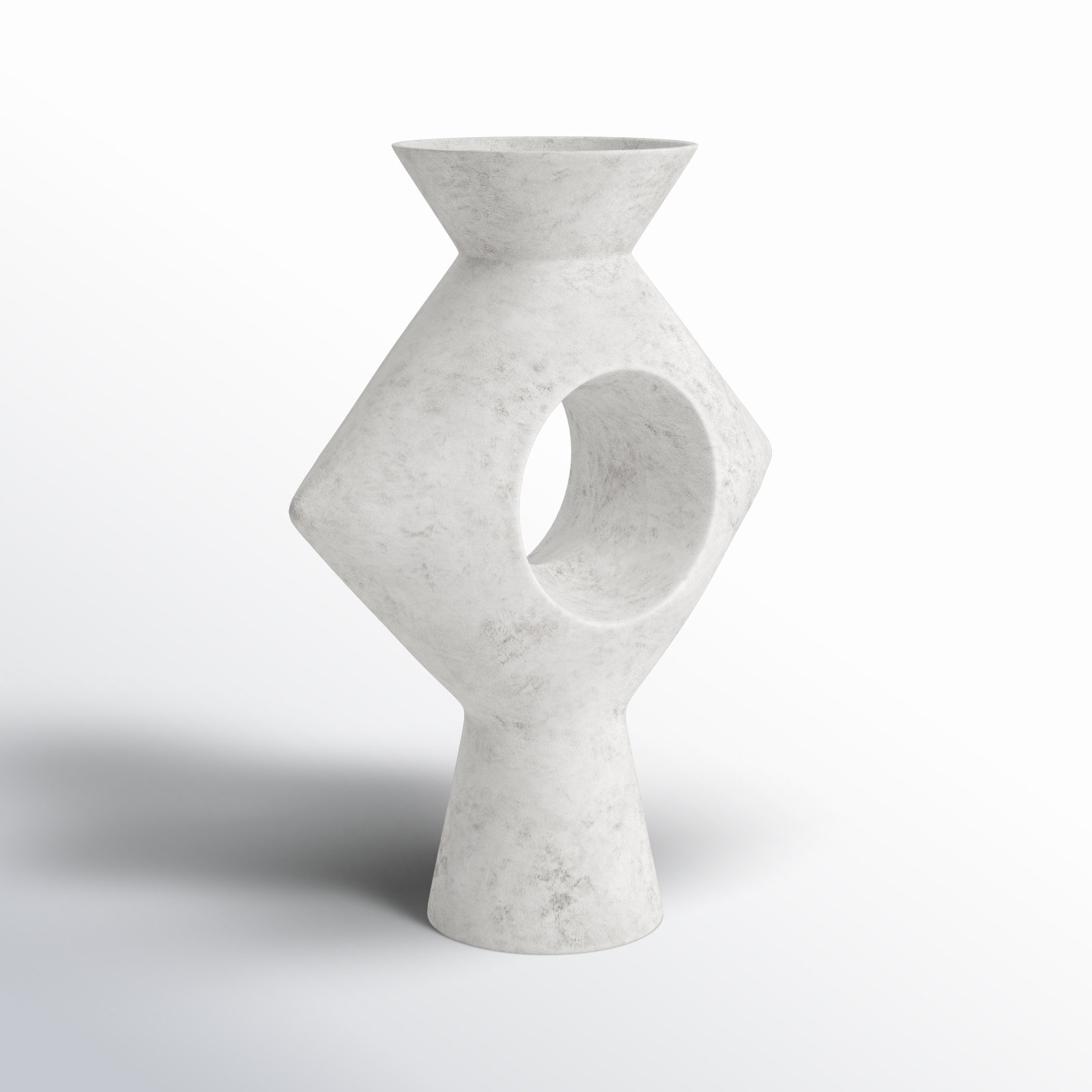 Fitzpatrick Ceramic Table Vase, Light Gray