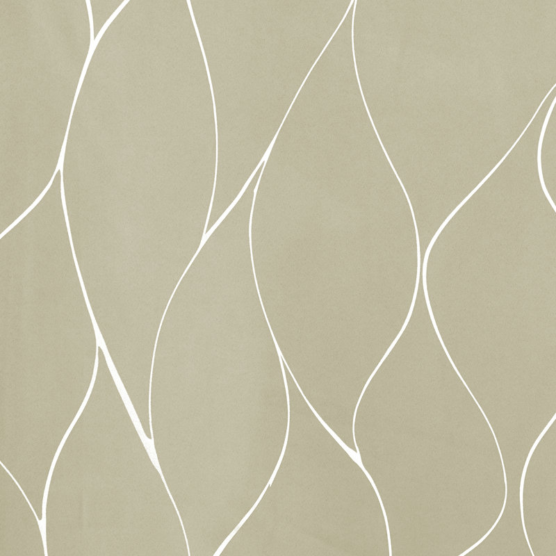 Seligman Wave Foil Printed Room Darkening Thermal Curtains, Width 132 x Drop 229 cm, Dark Beige
