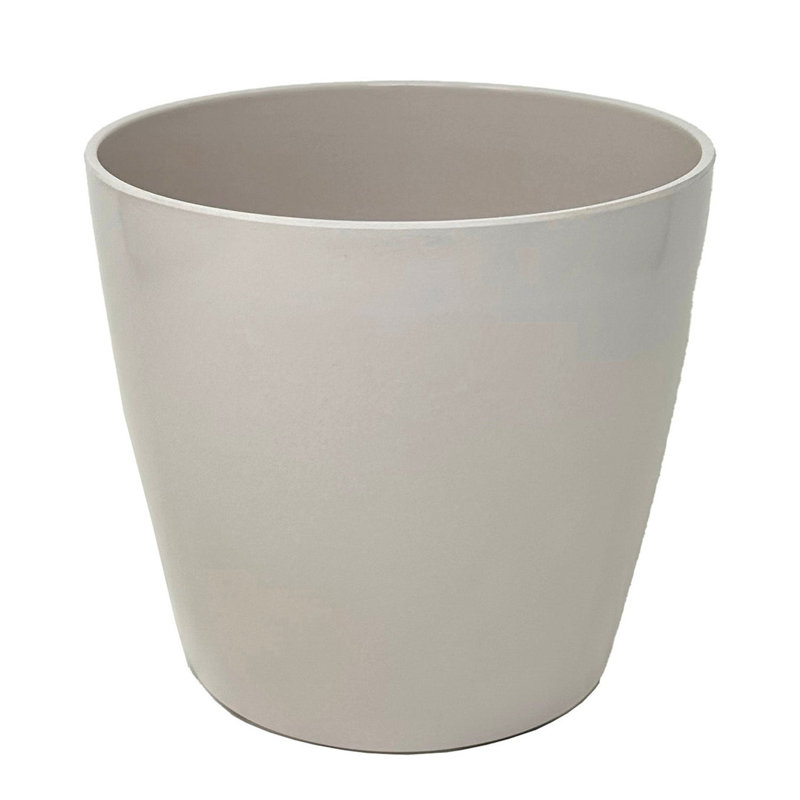 Bamboo Blooms 10″ Cream Round Self-Watering Indoor/Outdoor Planter, Cream