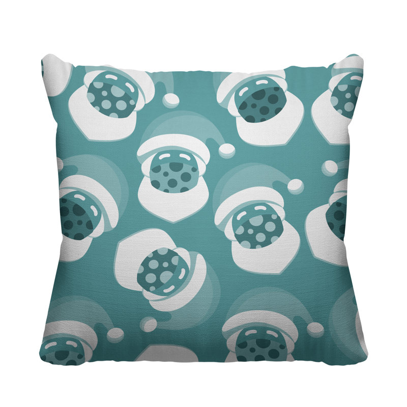 Coussin intérieur / extérieur Santa Claus, L 15 po x H 15 po, Ciel