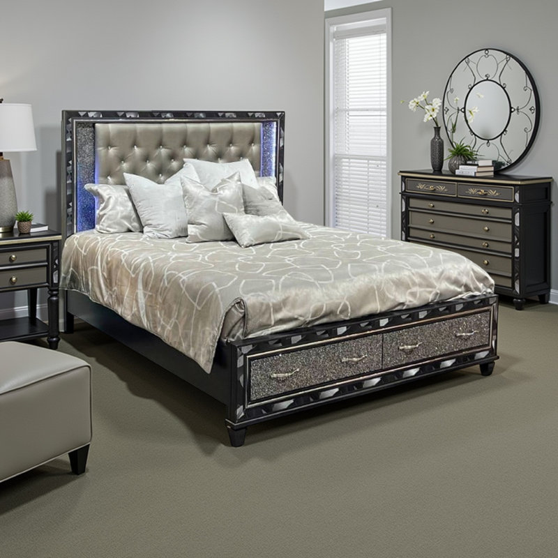 Kimathi Upholstered Platform Bed, Queen