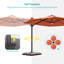 Parasol en porte-à-faux à DEL 11 pi - Confort extérieur amélioré avec rotation à 360 ° et angles réglables-1798812661