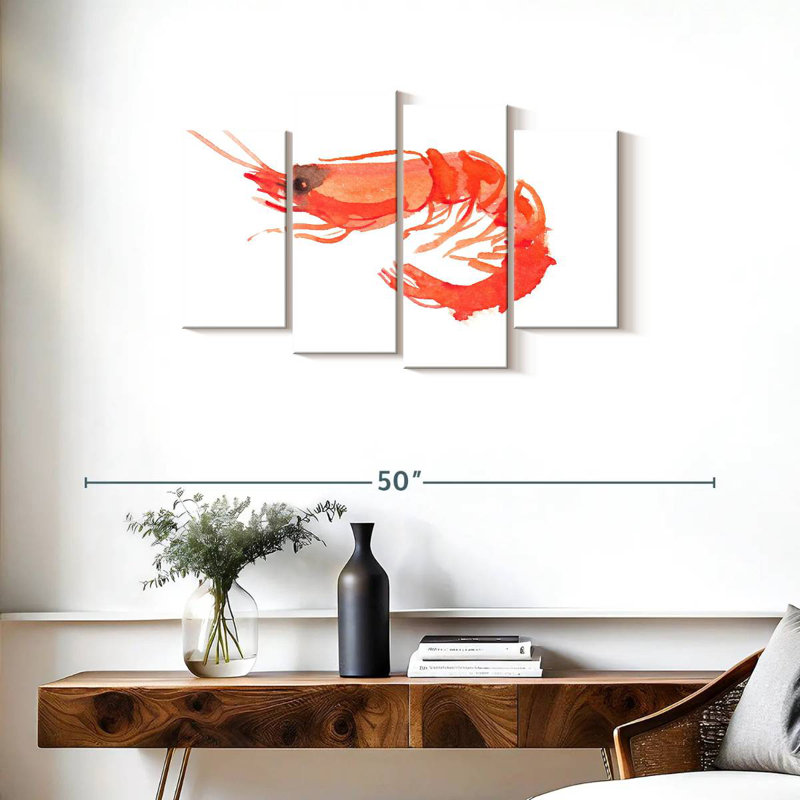 Brampt Orange Shrimp, 22" H x 36" W