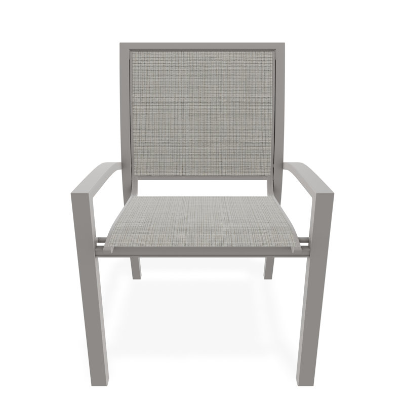 Chaise de café empilable Kendall, Gris chaleureux, Diacre