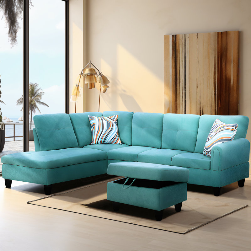 97'' Velvet Sofa, Green Velvet