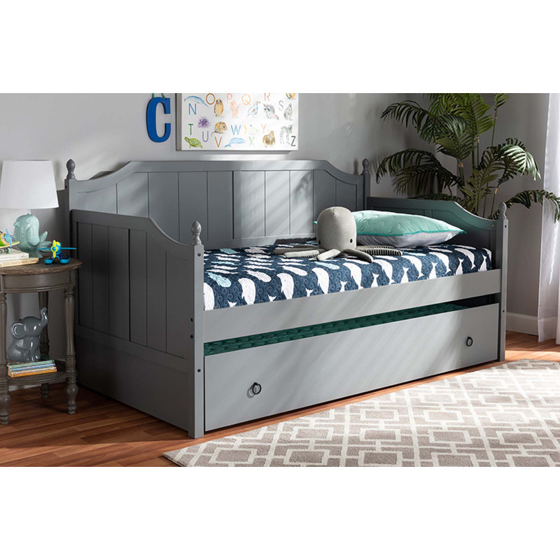 Rupp Daybed with Trundle Bed, Gray