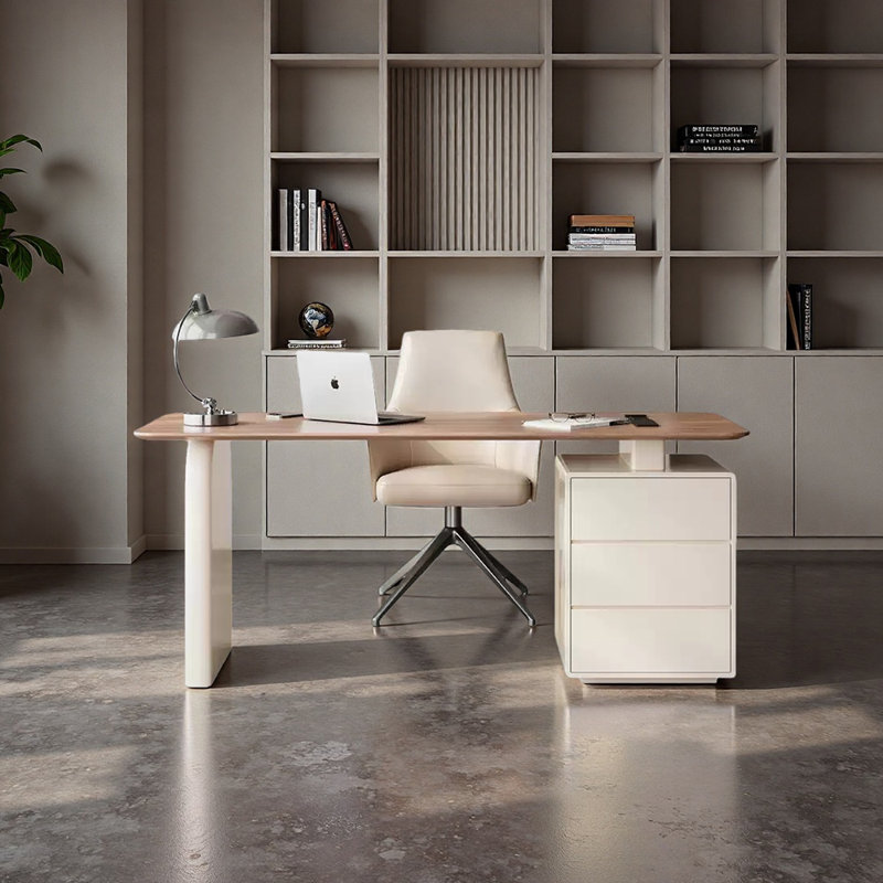 Durable Lacquered Storage Cabinet Desk