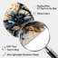 Bleu et or Floral Bunch III - Horloge murale en métal à forme unique, horloge murale asymétrique traditionnelle-106198666
