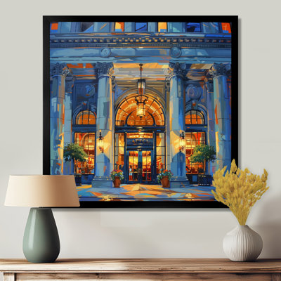 Banques de frénésie jaune et bleu - art mural Banks