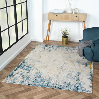 Tapis gris / bleu Elian